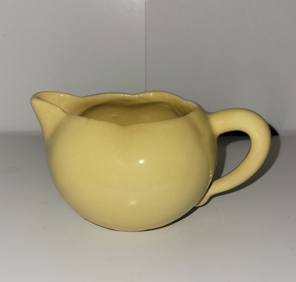 Vintage Light Yellow Creamer with Handle